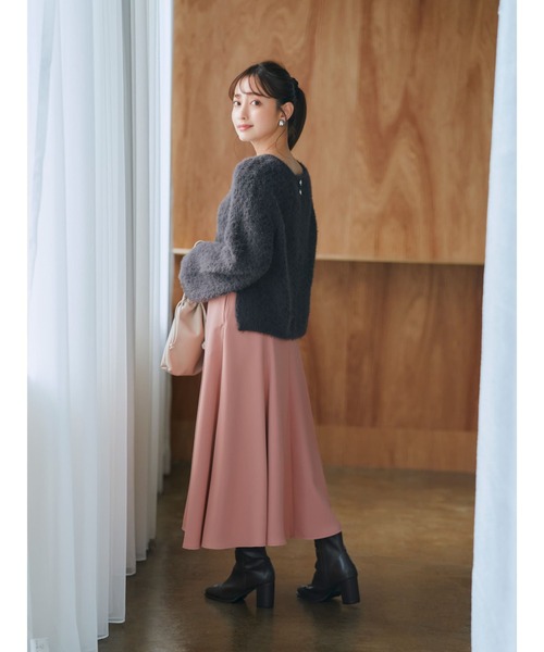 セール】ドレープセミフレアスカート 【低身長・小柄女性】（スカート