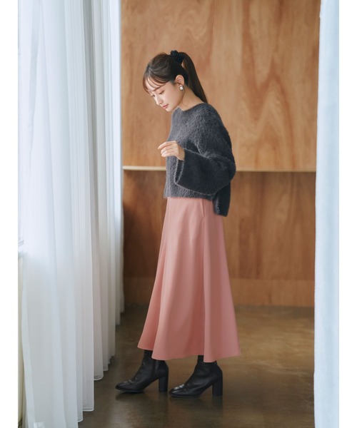 セール】ドレープセミフレアスカート 【低身長・小柄女性】（スカート