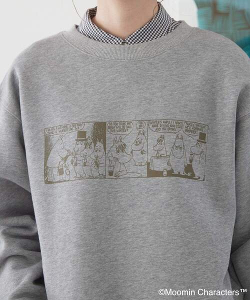 MOOMIN(ムーミン)の「Moomin コミック柄プリント裏毛プルオーバー(スウェット・レディース・ブラック/グレー系その他/ホワイト系その他・FREE)」の13枚目の写真