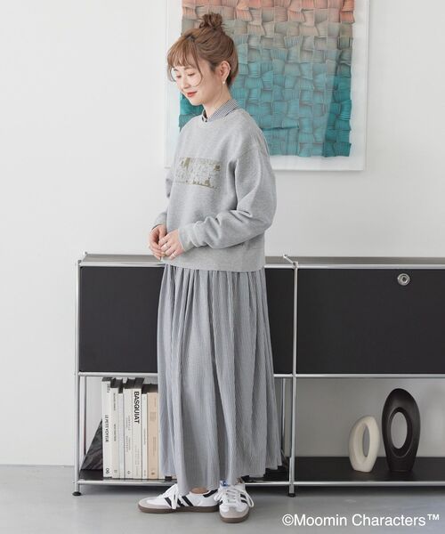 MOOMIN(ムーミン)の「Moomin コミック柄プリント裏毛プルオーバー(スウェット・レディース・ブラック/グレー系その他/ホワイト系その他・FREE)」の15枚目の写真