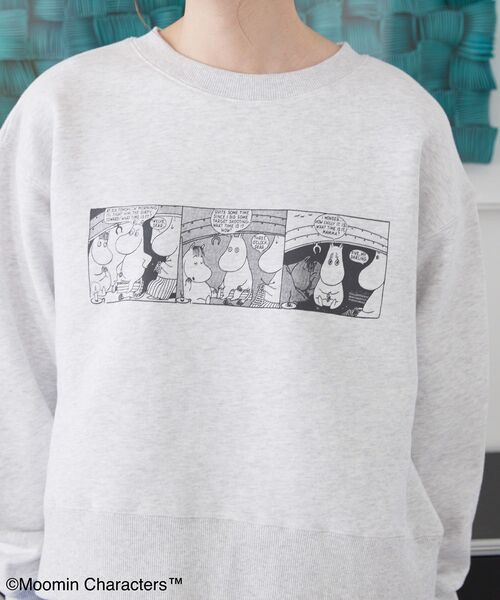 MOOMIN(ムーミン)の「Moomin コミック柄プリント裏毛プルオーバー(スウェット・レディース・ブラック/グレー系その他/ホワイト系その他・FREE)」の16枚目の写真