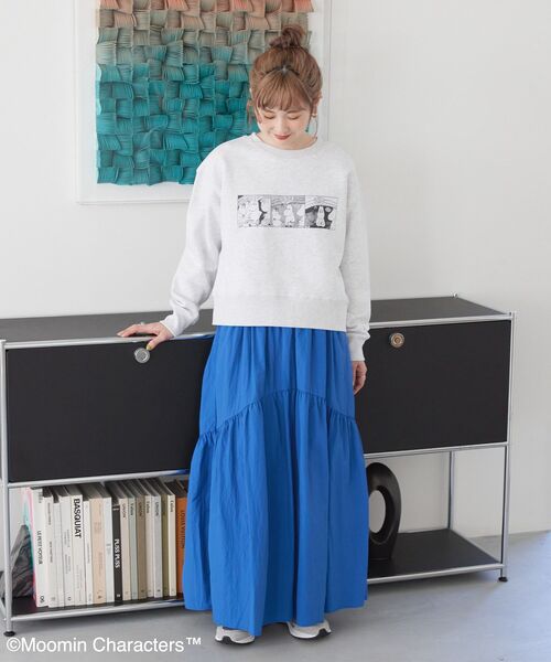 MOOMIN(ムーミン)の「Moomin コミック柄プリント裏毛プルオーバー(スウェット・レディース・ブラック/グレー系その他/ホワイト系その他・FREE)」の17枚目の写真