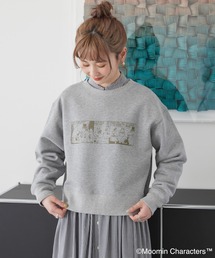 Moomin コミック柄プリント裏毛プルオーバー
