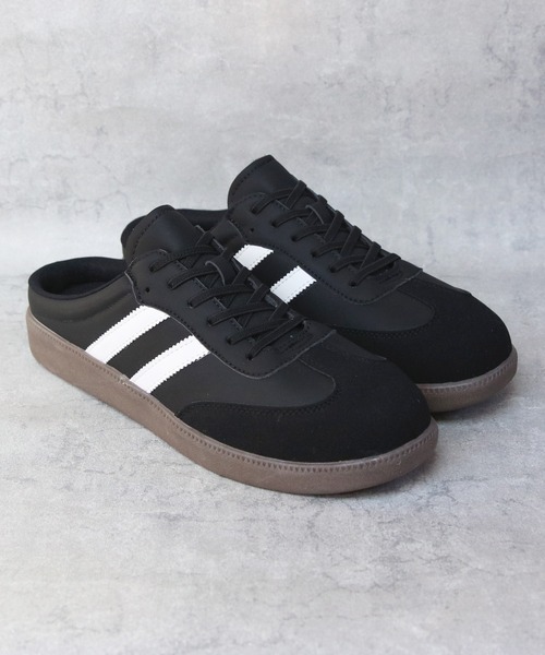 ８(eight)（エイト）の「2本ライン レトロミュールスニーカー（スニーカー・メンズ・ホワイト×ブラック/ブラック×ホワイト・25.0cm/25.5cm/26.0cm/26.5cm/27.0cm/28.0cm）」の7枚目の写真