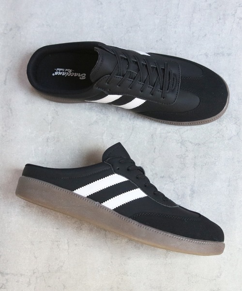 ８(eight)（エイト）の「2本ライン レトロミュールスニーカー（スニーカー・メンズ・ホワイト×ブラック/ブラック×ホワイト・25.0cm/25.5cm/26.0cm/26.5cm/27.0cm/28.0cm）」の10枚目の写真