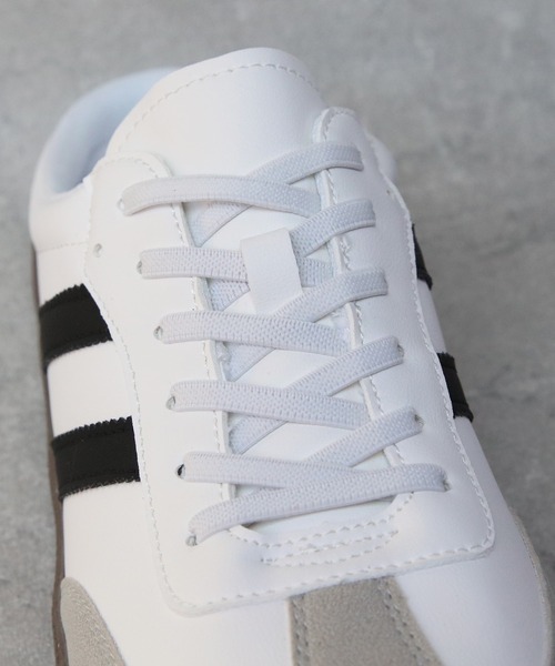 ８(eight)（エイト）の「2本ライン レトロミュールスニーカー（スニーカー・メンズ・ホワイト×ブラック/ブラック×ホワイト・25.0cm/25.5cm/26.0cm/26.5cm/27.0cm/28.0cm）」の12枚目の写真