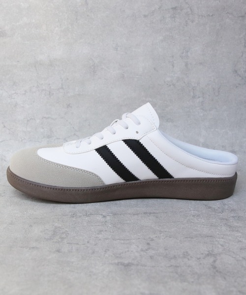 ８(eight)（エイト）の「2本ライン レトロミュールスニーカー（スニーカー・メンズ・ホワイト×ブラック/ブラック×ホワイト・25.0cm/25.5cm/26.0cm/26.5cm/27.0cm/28.0cm）」の15枚目の写真