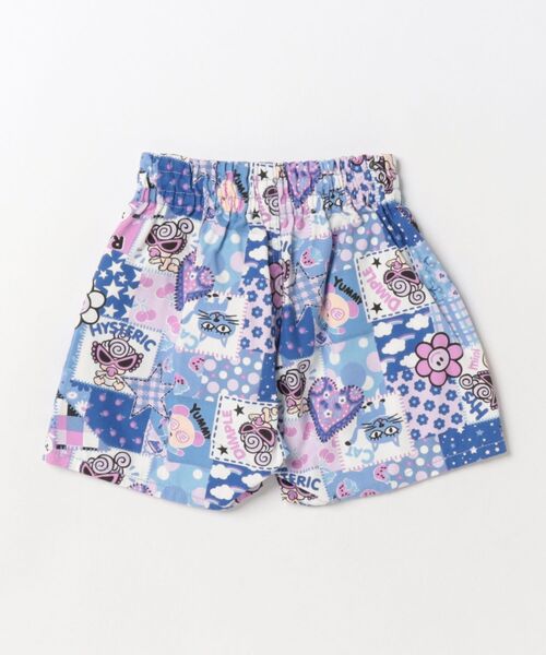 HYSTERIC MINI（ヒステリックミニ）の「MY FIRST HYSTERIC　SCRAP PATCHWORK総柄 ショートパンツ（その他パンツ・キッズ・ブルー系その他・90）」の2枚目の写真