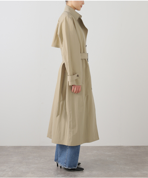 journal standard L'essage（ジャーナルスタンダードレサージュ）の「CO/POシングルトレンチコート（トレンチコート・レディース・ベージュ・FREE）」の4枚目の写真