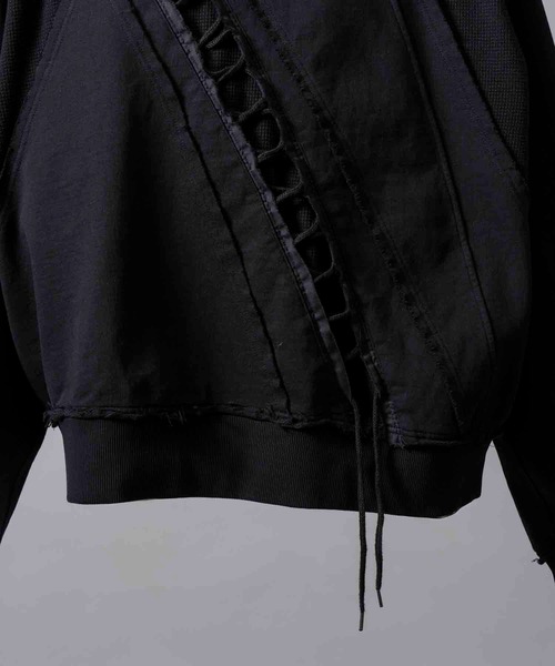MAISON SPECIAL(メゾンスペシャル)の「《UNISEX》Prime-Over Lace-Up Alien Sweat Crew Neck Pullover/プライムオーバーレースアップエイリアンスウェットクルーネックプルオーバー【MAISON SPECIAL/メゾンスペシャル】(スウェット・メンズ・グレー/ブラック・2/1)」の18枚目の写真