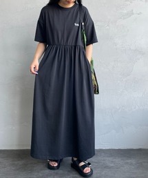 [TOWN CRAFT/タウンクラフト・THE FOX/ザフォックス] 別注 ウエスト切り替え マキシ丈ギャザーワンピース