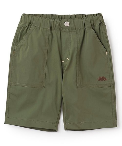 kladskap（クレードスコープ）の「【人気商品再入荷】【直営店で取り扱い無し】恐竜ワンポイント6分丈パンツ（その他パンツ・キッズ・カーキ/キャメル・130cm/120cm/100cm/110cm/90cm）」の2枚目の写真