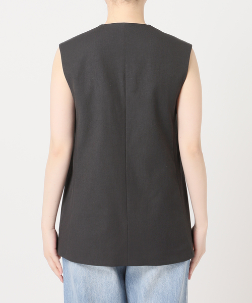 Plage プラージュ　シースルーブラック　ベスト ジレ plage ベスト ジレ sandy linen レディース : ZOZOTOWN Yahoo!店
