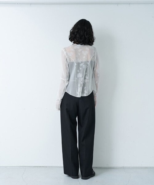 tulle lace ribbon blouse（シャツ/ブラウス）｜CODE A（コード