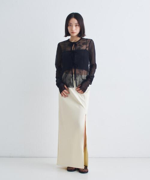tulle lace ribbon blouse（シャツ/ブラウス）｜CODE A（コード
