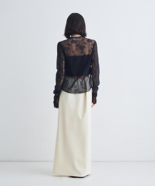 完売　CODE A tulle lace ribbon blouse tulle lace ribbon blouse（シャツ/ブラウス）｜CODE A（コード