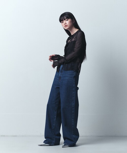 CODE A（コードエー）の「◆tulle lace ribbon blouse（シャツ/ブラウス・レディース・ホワイト/ブラック・00）」の17枚目の写真