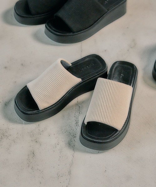 LEPSIM（レプシィム）の「厚底ニットサンダル 290447（サンダル