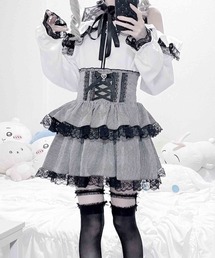 ハイウエストスピンドルボリュームスカパン