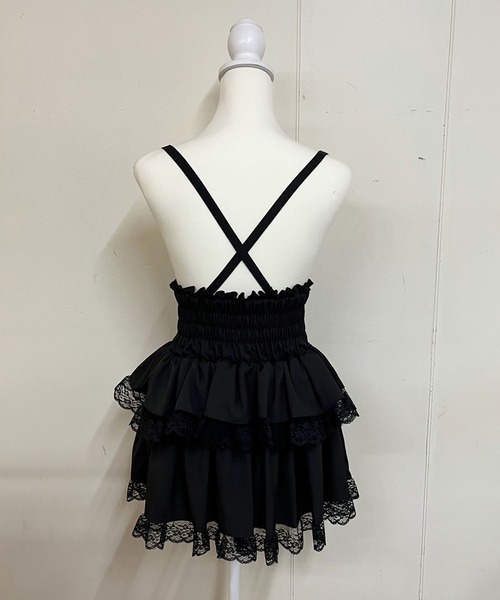 MA*RS(アメーバーマーズ)の「ハイウエストスピンドルボリュームスカパン(スカート・レディース・ブラック×ホワイト/ブラック/グレー/レッド/ホワイト×ブラック・FREE)」の9枚目の写真