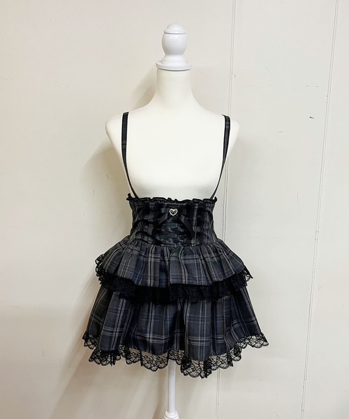 MA*RS(アメーバーマーズ)の「ハイウエストスピンドルボリュームスカパン(スカート・レディース・ブラック×ホワイト/ブラック/グレー/レッド/ホワイト×ブラック・FREE)」の16枚目の写真