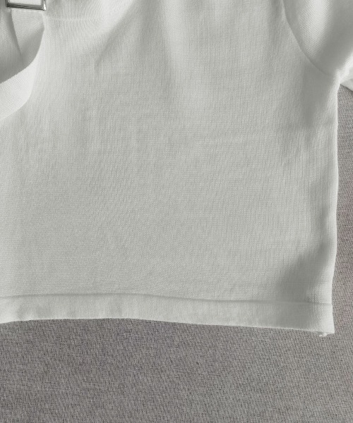 Miniministore(ミニミニストア)の「チョーカー風 無地 薄手 肩出しトップス(Tシャツ/カットソー・レディース・ブラック/ホワイト・FREE)」の18枚目の写真