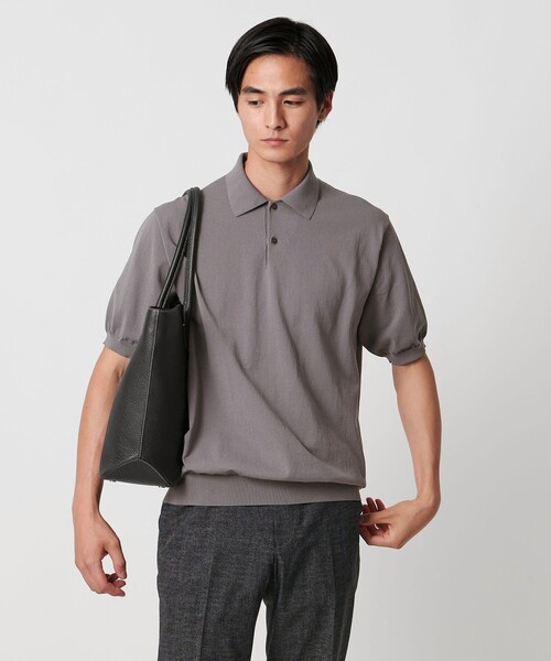 ショートスリーブ ニットポロシャツ UA COZY ‐ウォッシャブル