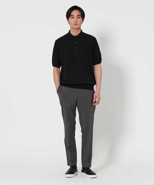 united arrows & sons ブラック ショートスリーブ ポロシャツ BEAUTY&YOUTH UNITED ARROWS ＜LACOSTE for BEAUTY&YOUTH