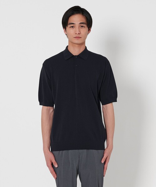 ショートスリーブ ニットポロシャツ UA COZY ーウォッシャブル