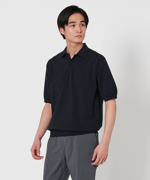 UNITED ARROWS（ユナイテッドアローズ）の「ショートスリーブ ニットポロシャツ UA COZY ‐ウォッシャブル・抗菌防臭‐（ポロシャツ・メンズ・ブラック/ネイビー/オリーブ/ホワイト/グレー系・XXL/L/M/S/XL）」の5枚目の写真
