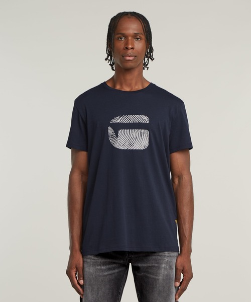 送料込★G-Star★Finger Print Burger Tシャツ セール】Finger Print Burger T-Shirt/バーガーブランドロゴT