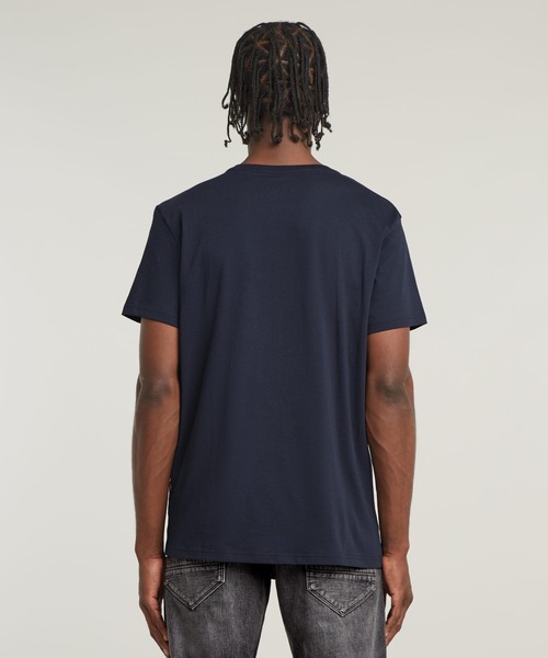 G-STAR（ジースター）の「Finger Print Burger T-Shirt/バーガーブランドロゴTシャツ（Tシャツ/カットソー・メンズ・ダークブラック/ダークブルー/ホワイト・LARGE/MEDIUM/SMALL/X-LARGE/X-SMALL）」の9枚目の写真