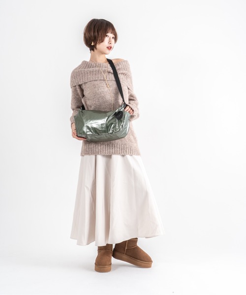 Jack Gomme(ジャックゴム)の「【JACK GOMME/ジャックゴム】メッセンジャー ショルダーバッグ LIRIS(ショルダーバッグ・レディース・ゴールド/ライトブルー/ホワイト/レッド/ブラック/カーキ/ブルー/ライトイエロー/ブラウン/ガンメタ・FREE)」の14枚目の写真