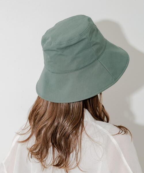 SMELLY（スメリー）の「『撥水/UVカット』ハッスイドロストバケットハット（ハット・レディース・カーキ/アイボリー/ブラック・-）」の9枚目の写真