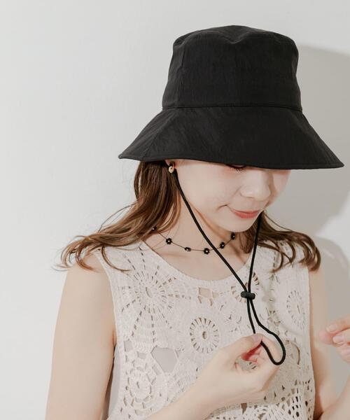 SMELLY（スメリー）の「『撥水/UVカット』ハッスイドロストバケットハット（ハット・レディース・カーキ/アイボリー/ブラック・-）」の19枚目の写真