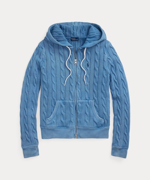 POLO RALPH LAUREN パーカー ケーブルニット コットン
