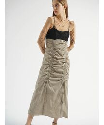 :ETHROF（イーサオブ）の「LACE DOCKING CHECK CAMI ONEPIECE（ワンピース）」