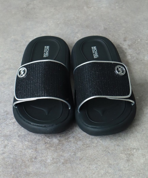 MICHAEL KORS(マイケルコース)の「【MICHAEL KORS/マイケルコース】 RAELYNN DARBY / レイリン ダービー スライド サンダル(サンダル・レディース・ブラック/ベージュ・23cm/23.5cm)」の12枚目の写真