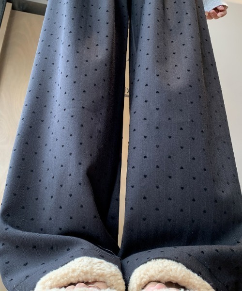 Mejoul（メジュール）の「ハートストライプ柄イージーパンツ（その他パンツ・レディース・ライトグレー/ブラウン/グレー・M/L）」の11枚目の写真