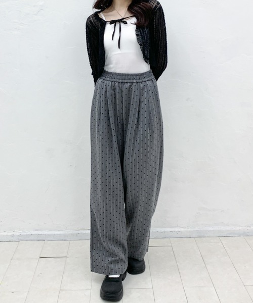 Mejoul（メジュール）の「ハートストライプ柄イージーパンツ（その他パンツ・レディース・ライトグレー/ブラウン/グレー・M/L）」の16枚目の写真