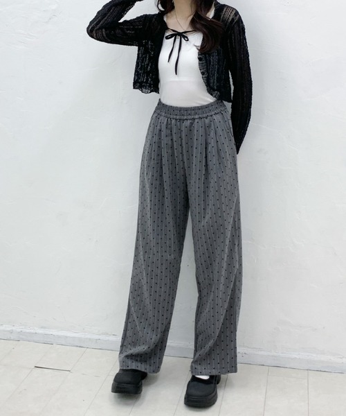 Mejoul（メジュール）の「ハートストライプ柄イージーパンツ（その他パンツ・レディース・ライトグレー/ブラウン/グレー・M/L）」の17枚目の写真