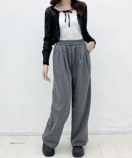 Mejoul（メジュール）の「ハートストライプ柄イージーパンツ（その他パンツ・レディース・ライトグレー/ブラウン/グレー・M/L）」の18枚目の写真