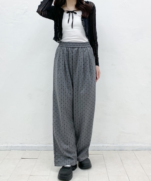 Mejoul（メジュール）の「ハートストライプ柄イージーパンツ（その他パンツ・レディース・ライトグレー/ブラウン/グレー・M/L）」の19枚目の写真