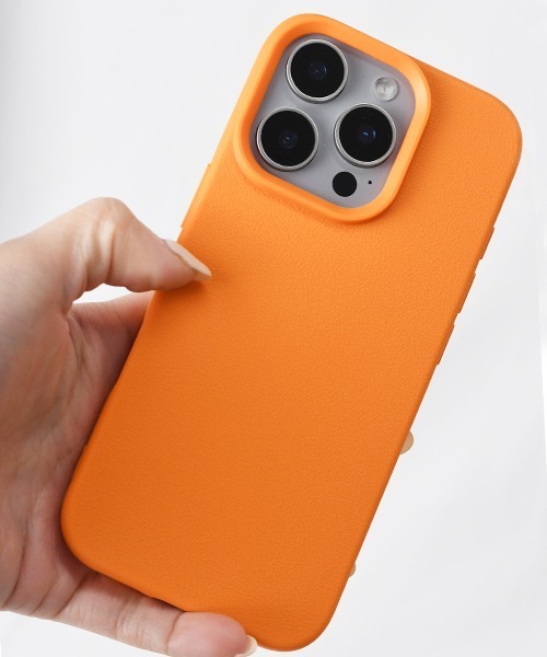 Fun & Daily(ファンアンドデイリー)の「レザーパターンスリム TPU iPhoneケース iPhone 15 16 17 Plus Pro ProMax(スマホケース/カバー・レディース・ブラック/オレンジ/ピンク・iPhone 16 Plus/iPhone 16/iPhone 15 Pro Max/iPhone 15/iPhone 16 Pro Max/iPhone 16 Pro/iPhone 15 Pro/iPhone 17/iPhone 17 Pro/iPhone 17 Pro Max)」の7枚目の写真