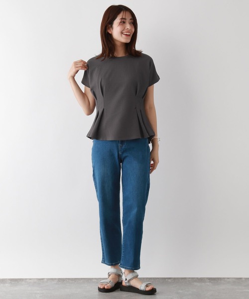 FOUND GOOD(ファウンドグッド)の「ウエストタックPO/FS(Tシャツ/カットソー・レディース・ブルー系5/グレー系8/ホワイト系5/ブラック・L/S/M)」の14枚目の写真