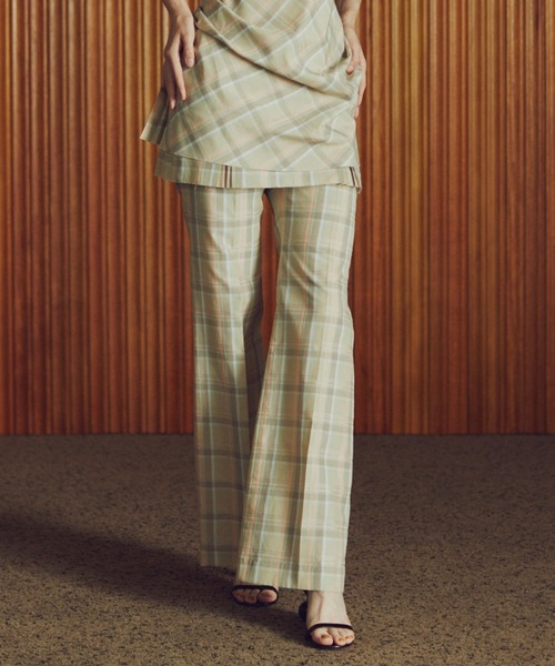 セール】チェックレイヤードトラウザー / Check Layerd Trousers
