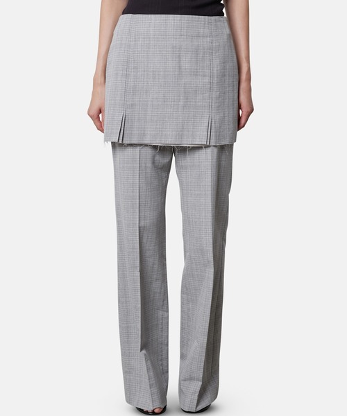 セール】チェックレイヤードトラウザー / Check Layerd Trousers