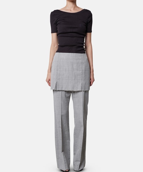 iRENE(アイレネ)の「チェックレイヤードトラウザー / Check Layerd Trousers(その他パンツ・レディース・マルチ/グレー・34/36/38)」の8枚目の写真