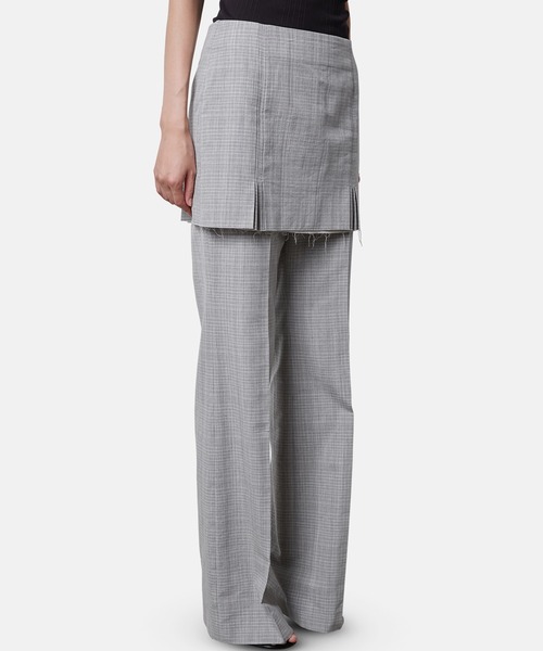 iRENE(アイレネ)の「チェックレイヤードトラウザー / Check Layerd Trousers(その他パンツ・レディース・マルチ/グレー・34/36/38)」の6枚目の写真