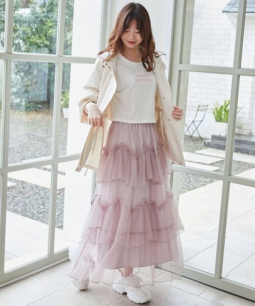 MAJESTIC LEGON(マジェスティックレゴン)の「パール付きクロップドロゴTシャツ(Tシャツ/カットソー・レディース・イエロー/ピンク/オフホワイト/レッド/ブラック・MEDIUM)」の19枚目の写真